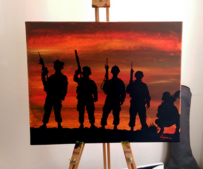 Army commission painting